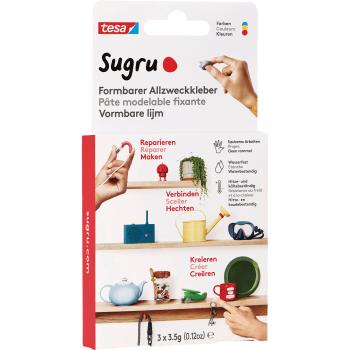 TESA Klebeknete Sugru 3 41233-0000 rot,blau,gelb 3x3.5g