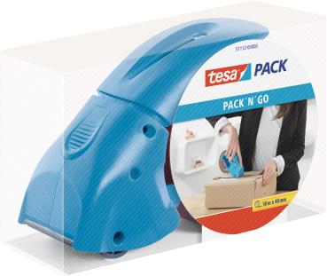 TESA Pack Dispenser 50mx48mm 511120000 Pack'n'go blau