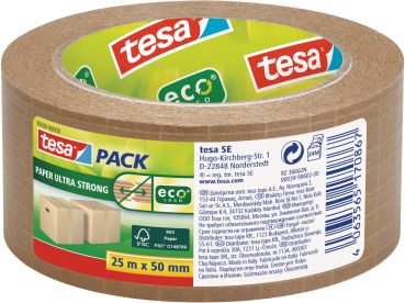 TESA Verpackungsband ECO 50mmx25m 56000-00000 5600000000 ultra strong, braun