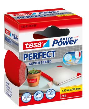 TESA Extra Power Perfect 2.75mx38mm 563430003 Gewebeband. rot