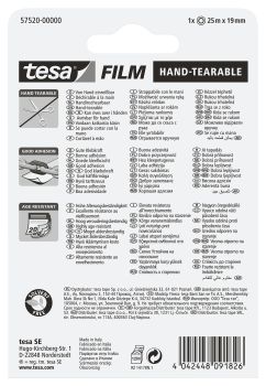 TESA Tesafilm 25mx19mm 57520-00000 transparent 1 Rolle