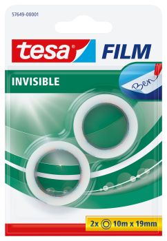 TESA Tesafilm 19mmx10m 57649-00001 invisible 2 Rollen