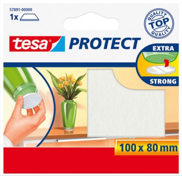 TESA Protect Filzgleiter 100mmx80mm 578910000 weiss, zuschneidbar, kratzfest