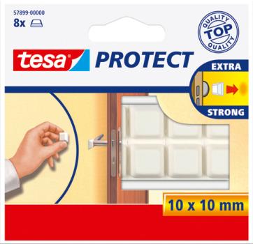 TESA Protect Schutzpuffer 10x10mm 578990000 weiss, selbstklebend 8 Stück