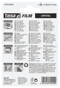 TESA Klebeband crystal 19mmx33m 579390000