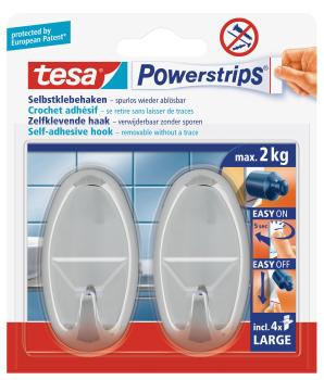 TESA Powerstrips Haken L 580500001 chrom