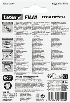 TESA Tesafilm eco&crystal 10mx19mm 59035-00000 Klebeband 2 Stück