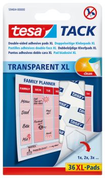 TESA Powerstrips Tack XL 594040000 transparent 36 Pads