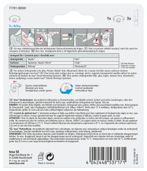 TESA Deckenhaken bis 0,5kg 77781-00000 Tapete & Putz