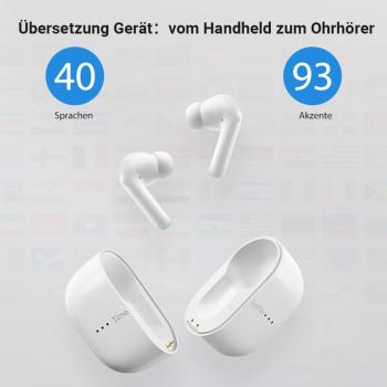 TIMEKETTLE M3 Translator Earphones M3 OFF Offline Version White