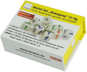 TIMETEX Würfel-Set Bewegung 92604 20mm 12-teilig