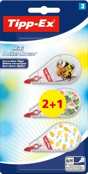 TIPP-EX Mini Pocket Mouse 8516807 Decors, ass. 3 Stk.