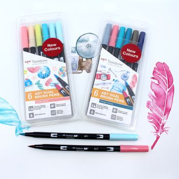 TOMBOW ABT Dual Brush Pen ABT-6P-5 Vintage Colours 6 Stück