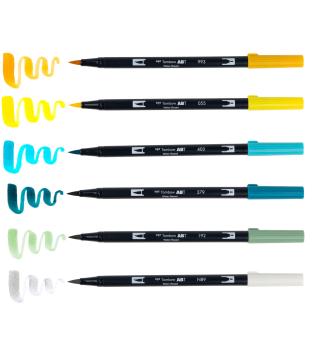 TOMBOW Dual Brush Pen ABT ABT-6PLEMON Lemon Squeezy 6 Stück