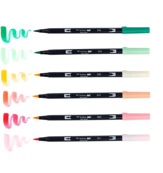 TOMBOW Dual Brush Pen ABT ABT-6PPEACHY Just Peachy 6 Stück