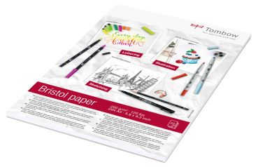 TOMBOW Zeichenblock Bristol A5 PB-MARK-5 hellweiss, 250g 25 Blatt