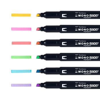 TOMBOW Mono edge Textmarker WA-TC-6P 6 Farben