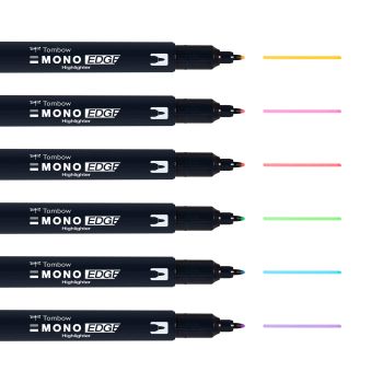 TOMBOW Mono edge Textmarker WA-TC-6P 6 Farben