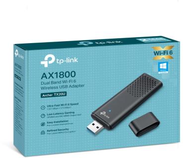 TP-LINK Dual Band Wi-Fi 6 USB Adapter Archer TX20U AX1800