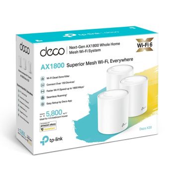 TP-LINK Whole Home Mesh Wi-Fi System Deco X20(3-pack) AX1800(3-Pack) white