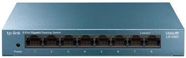 TP-LINK LiteWave 8-Port Switch LS108G 8GB RJ45 Ports, Steel Case