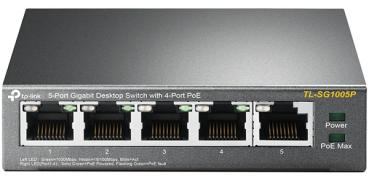 TP-LINK 5-Port Gigabit Desktop Switch TL-SG1005P-PD with 1-Port PoE++