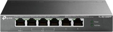 TP-LINK 6-Port Gigabit Desktop Switch TL-SG1006PP with 3-Port PoE+