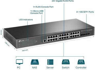 TP-LINK TL-SG3428X TL-SG3428X JS 24Port GB L2+ & 4Port 10GE