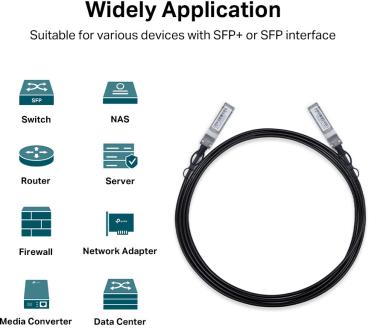 TP-LINK TL-SM5220-3M TL-SM5220-3M 3M SFP+ Cable for 10GB