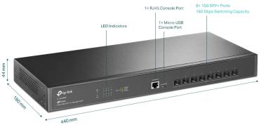 TP-LINK TL-SX3008F TL-SX3008F JS 8Port 10GE SFP+ L2" Manag.