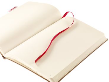 TRANSOTYPE senseBook RED RUBBER A5 75020500 blanko, M, 135 Seiten beige