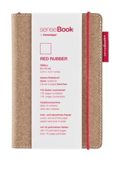 TRANSOTYPE senseBook RED RUBBER A6 75020602 kariert, S, 135 Seiten beige