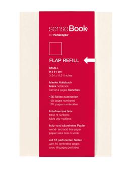 TRANSOTYPE senseBook FLAP REFILL A6 75510600 blanko, S, 135 Seiten beige