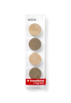 TRENDFORM Magnete WOOD ROUND FA3141 4er Set, Holz