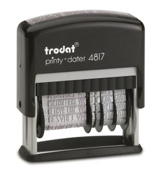 TRODAT Stempel Printy Wortband D 4817D-EK-SC 12 Texte 4x46mm