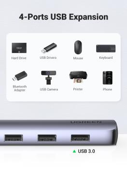 Ugreen usb-c hub 5in1, silver 20197 hdmi,4xusb-a (bb) - Ugreen-20197-6957303821976-06.jpg