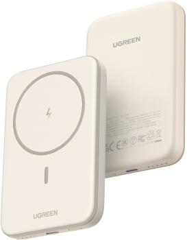 Ugreen magnetic power bank 5000mah 25207 15w, wireless, beige - Ugreen-25207-6941876222070-03.jpg