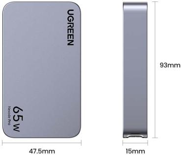 Ugreen usb travelcharger nexode pro 25356 65w, 3-port,pd,gan - Ugreen-25356-6941876223565-02.jpg