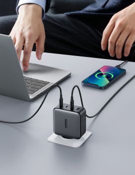 UGREEN USB Wall Charger 100W 4-Port 40747 PD GaN 3xUSB-C,1xUSB-A,Grey