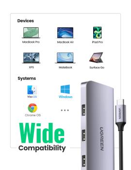 Ugreen usb-c hub 9in1 hdmi ,vga,rj45 40873 sd tf,3xusb-a,usb-c pd,silver - Ugreen-40873-6957303848737-07.jpg