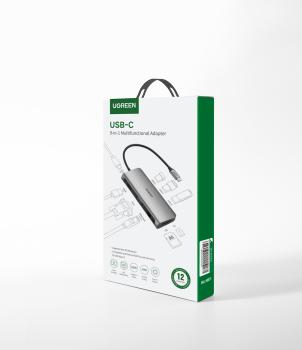 Ugreen usb-c hub 9in1 hdmi ,vga,rj45 40873 sd tf,3xusb-a,usb-c pd,silver - Ugreen-40873-6957303848737-08.jpg