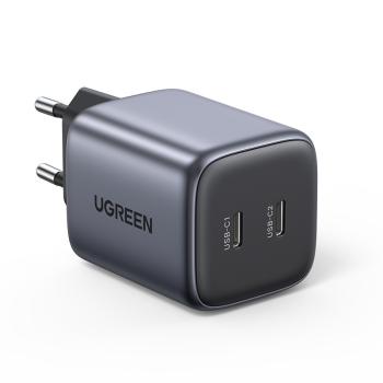 UGREEN USB-C Wallcharger Nexode 90573 Dual,45W,PD GaN, Black