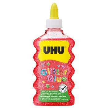 UHU Glitter Glue Maxi 510574 rot, 185g