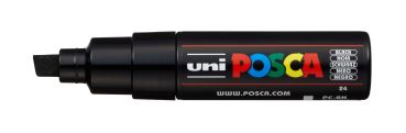 UNI-BALL Posca Marker 8mm PC-8K BLACK schwarz, Keilspitze