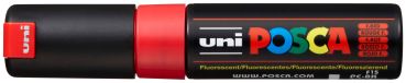 UNI-BALL Posca Marker 8mm PC-8K F.RED fluo rot, Keilspitze