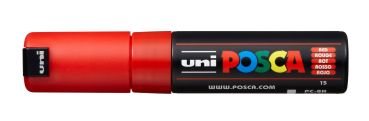 UNI-BALL Posca Marker 8mm PC-8K RED rot, Keilspitze