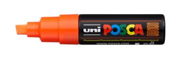 UNI-BALL Posca Marker 8mm PC8K F.ORANG fluo orange, Keilspitze