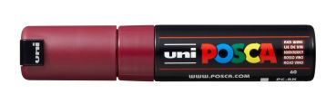 UNI-BALL Posca Marker 8mm PC8K RED WIN bordeaux, Keilspitze