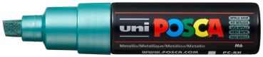 UNI-BALL Posca Marker 8mm PC8KMET.GREE MET grün, Keilspitze