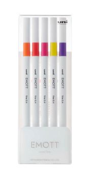 UNI-BALL Fineliner Emott 0.4mm PEM-SY_5C_NO.2 passion 5 Stück